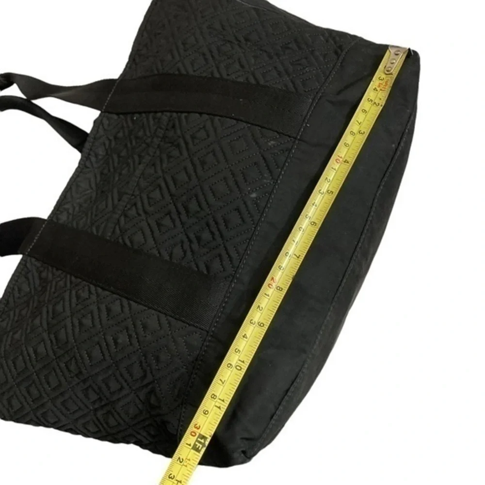 Tory Burch quilted black nylon tote bag